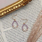 S925 Silver Purple Cat’s Eye & Freshwater Pearl Earrings