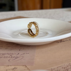 Vintage Double-Layer Chain Open Ring
