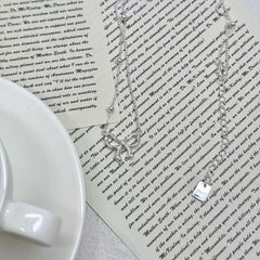S925 Silver Bow Necklace