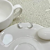 S925 Silver Mini Moon Stud Earrings