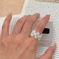 S925 Silver Italian Vintage Lace Band Ring