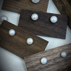 Lustrous Pearl - Natural Freshwater Pearl Stud Earrings