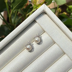 Crown of Stars · Zircon & Pearl Silver Studs