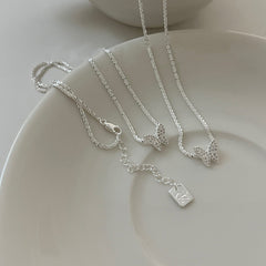 S925 Silver Shimmering Butterfly Necklace