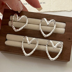 Etched Heart · Vintage Hollow Silver Ring