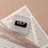 S925 Silver Twisted Open Heart Ring