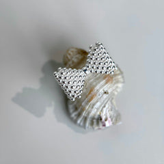 Bubble Bow Ring in S925 Silver
