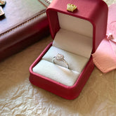 S925 Sterling Silver Square-Cut Zircon Ring