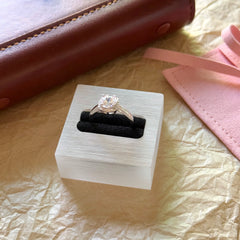 S925 Sterling Silver Square-Cut Zircon Ring