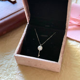 S925 Silver Sparkling Key Zircon Necklace
