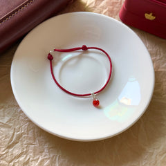 Colorful Braided S925 Sterling Silver Zircon Charm Bracelet