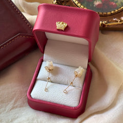 Handcrafted Rose Moonlight 14K Gold Filled Stud Earrings