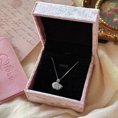 S925 Sterling Silver Pavé Swan Zircon Jewelry Set (Necklace · Stud Earrings)