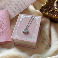 S925 Sterling Silver Pavé Swan Zircon Jewelry Set (Necklace · Stud Earrings)