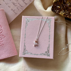 S925 Sterling Silver Tulip Ultra-Fine Collarbone Necklace