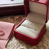 S925 Sterling Silver Mini Bow Twisted Zircon Ring