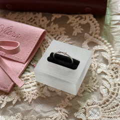 S925 Sterling Silver Mini Bow Twisted Zircon Ring