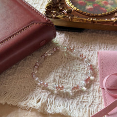 Brazilian Clear Quartz & Pink-Lilac Freshwater Pearl Bracelet