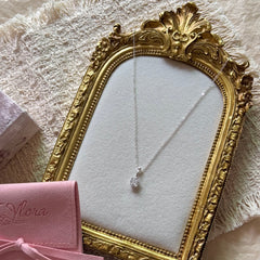 S925 Sterling Silver Vintage Square Zircon Necklace