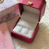 S925 Sterling Silver Chain Tassel Bead Stud Earrings