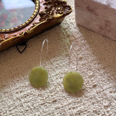 S925 Sterling Silver Vintage Color Disc Drop Earrings