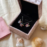 S925 Sterling Silver Colorful Zircon Grape Jewelry Set