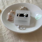 S925 Sterling Silver Starfish & Seashell Aquamarine Pearl Jewelry Set