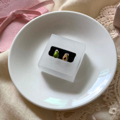 S925 Sterling Silver Avocado Stud Earrings