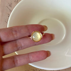 Moonlight Mother-of-Pearl Open Ring