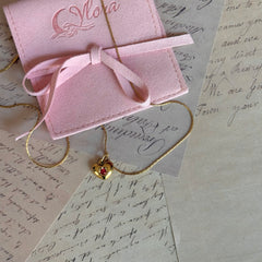 Red Zircon Heart Necklace