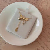 Cross Zircon & Pearl Necklace