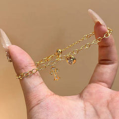 S925 Silver Zircon Cross Bracelet