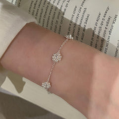 S925 Sterling Silver Bubble Blossom Bracelet
