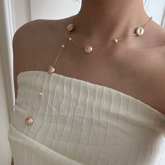 4 Styles, 1 Necklace · Baroque Pearl Cascade Necklace