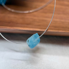 Raw Aquamarine Bracelet in S925 Silver