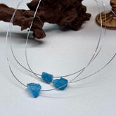 Raw Aquamarine Necklace in S925 Silver