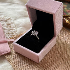 S925 Sterling Silver Firework-Cut White Crystal Ring