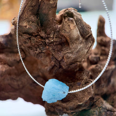 Raw Aquamarine Bracelet in S925 Silver