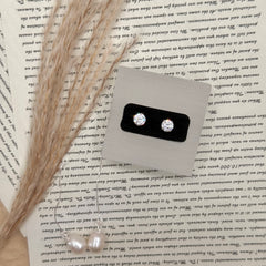 S925 Silver Long Zircon & Freshwater Pearl Drop Earrings