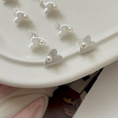 Etched Whisper · Vintage Pearl Earrings