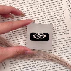 S925 Silver Twisted Open Heart Ring