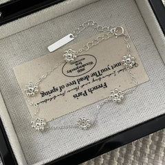 S925 Sterling Silver Bubble Blossom Bracelet