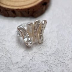 Adjustable Baroque Freshwater Pearl Ring