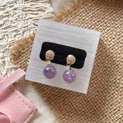 S925 Sterling Silver Amethyst, Baroque Pearl & Zircon Jewelry Set