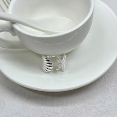 S925 Silver Starfish & Shell Ring