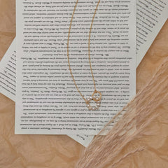 Natural Pearl Necklace 14K Gold-Plated