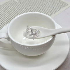 S925 Silver Starfish & Shell Ring