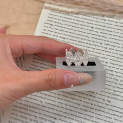 S925 Silver Italian Vintage Lace Band Ring