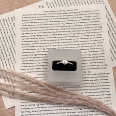 S925 Silver Eight-Pointed Star Zircon Ring