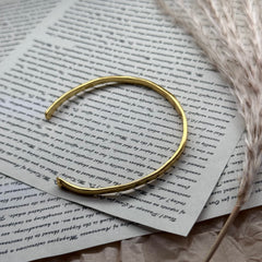 Vintage Gold & Silver S925 Open Cuff Bracelet